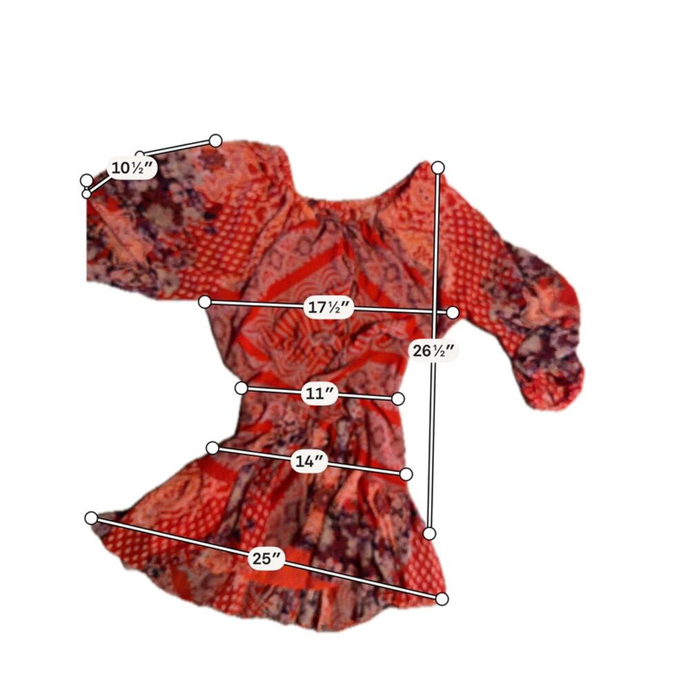 Free people, BoHo handkerchief dress open back XS 2723 - Picture 8 of 8
